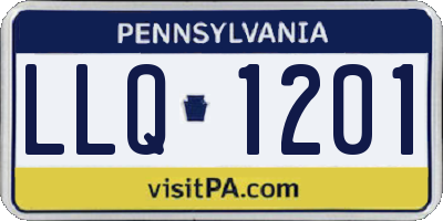 PA license plate LLQ1201