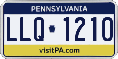 PA license plate LLQ1210
