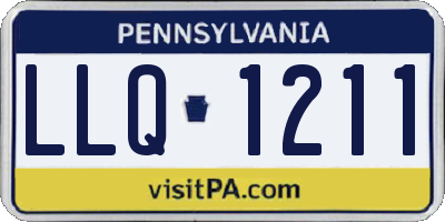 PA license plate LLQ1211