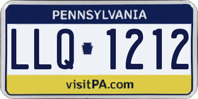 PA license plate LLQ1212