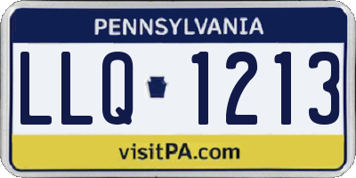 PA license plate LLQ1213