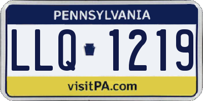 PA license plate LLQ1219