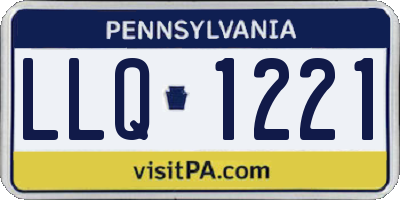 PA license plate LLQ1221