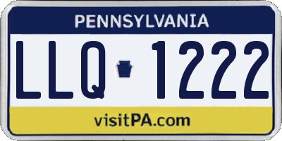 PA license plate LLQ1222