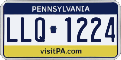 PA license plate LLQ1224