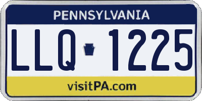 PA license plate LLQ1225