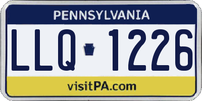 PA license plate LLQ1226