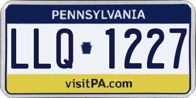 PA license plate LLQ1227