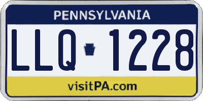 PA license plate LLQ1228