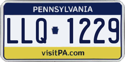 PA license plate LLQ1229