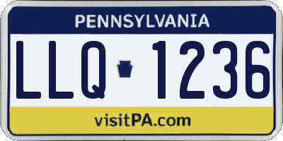 PA license plate LLQ1236