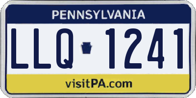 PA license plate LLQ1241