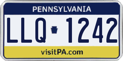 PA license plate LLQ1242