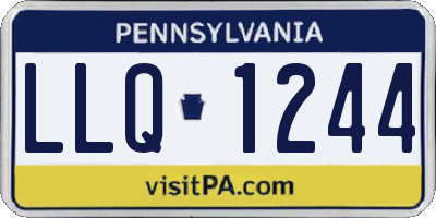 PA license plate LLQ1244