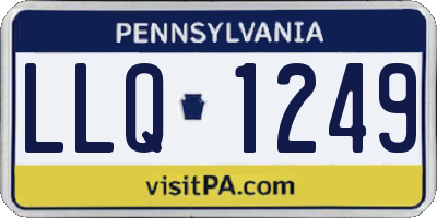 PA license plate LLQ1249