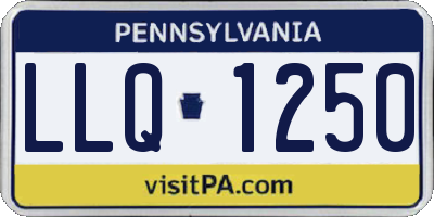 PA license plate LLQ1250