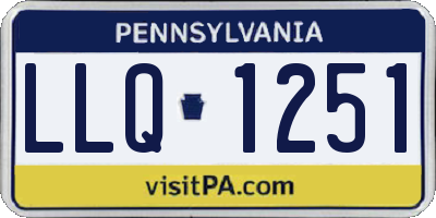 PA license plate LLQ1251