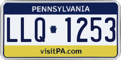 PA license plate LLQ1253