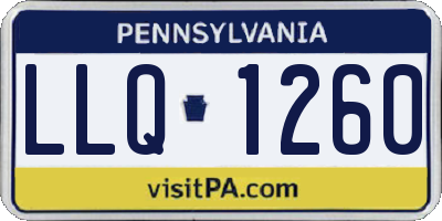 PA license plate LLQ1260