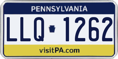 PA license plate LLQ1262