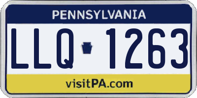 PA license plate LLQ1263