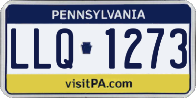 PA license plate LLQ1273