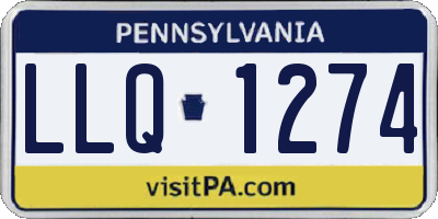 PA license plate LLQ1274