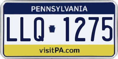 PA license plate LLQ1275