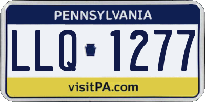 PA license plate LLQ1277