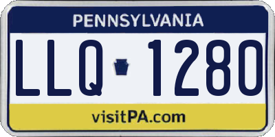 PA license plate LLQ1280
