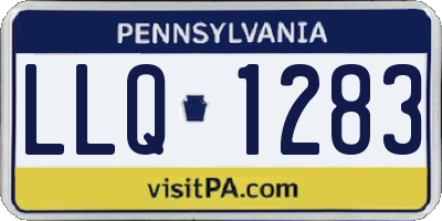 PA license plate LLQ1283