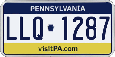 PA license plate LLQ1287