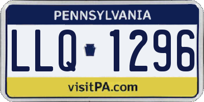 PA license plate LLQ1296