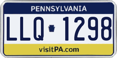 PA license plate LLQ1298