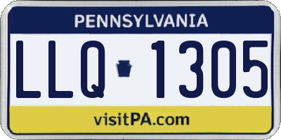 PA license plate LLQ1305
