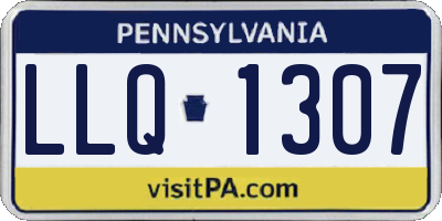 PA license plate LLQ1307