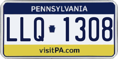 PA license plate LLQ1308