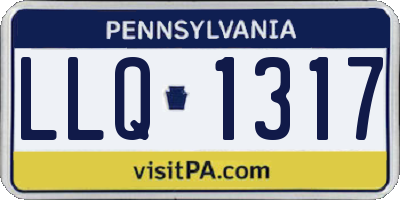 PA license plate LLQ1317