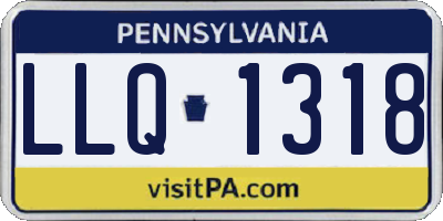 PA license plate LLQ1318
