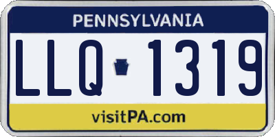 PA license plate LLQ1319