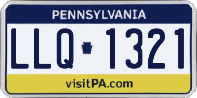 PA license plate LLQ1321