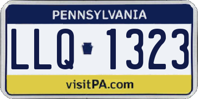 PA license plate LLQ1323