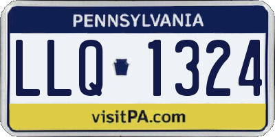 PA license plate LLQ1324