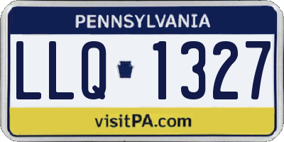PA license plate LLQ1327