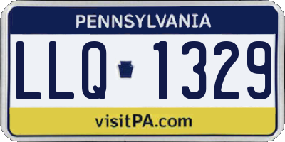 PA license plate LLQ1329