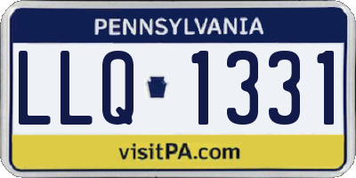 PA license plate LLQ1331