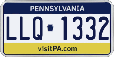 PA license plate LLQ1332