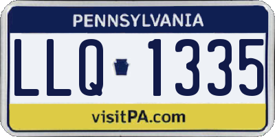 PA license plate LLQ1335