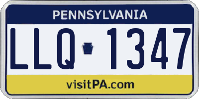 PA license plate LLQ1347
