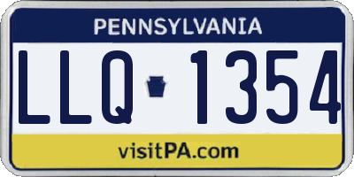 PA license plate LLQ1354